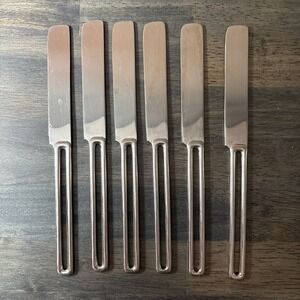 (6) Oxford Hall THE GAP Stainless Knife Silver Flatware Japan